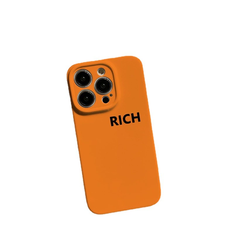 Мягкая пластиковая защитная оболочка простая, чехол RICH Apple 17 для iPhone 14 Pro Max, мультяшный, полный комплект 78p удача