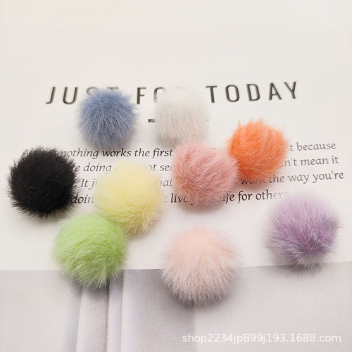 Korean Style faux sable hair ball pendant 15mm DIY earrings necklace pendant earring fashion accessories hair ball pendant handmade