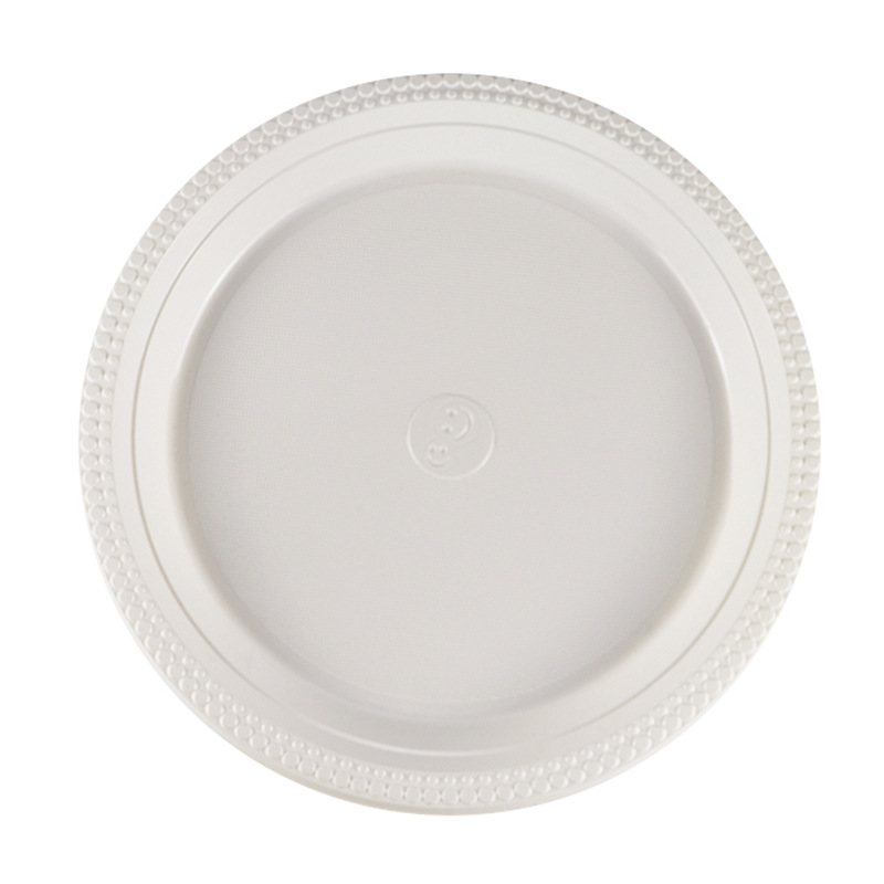 Xinsen placa desechable transfronteriza redonda oval PS color engrosada transparente fruta partido placa