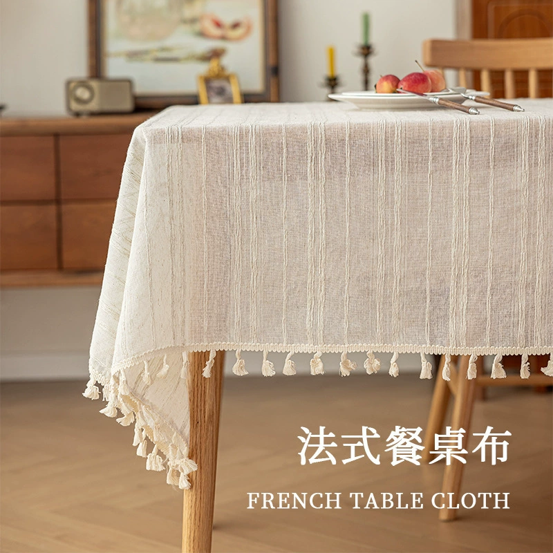 Скатерть из хлопка и льна, водонепроницаемая и маслостойкая, не требующая мытья, не ожогающая журнальный столик, гостиная, домашний прямоугольный коврик для обеденного стола, скатерть для стола, простая