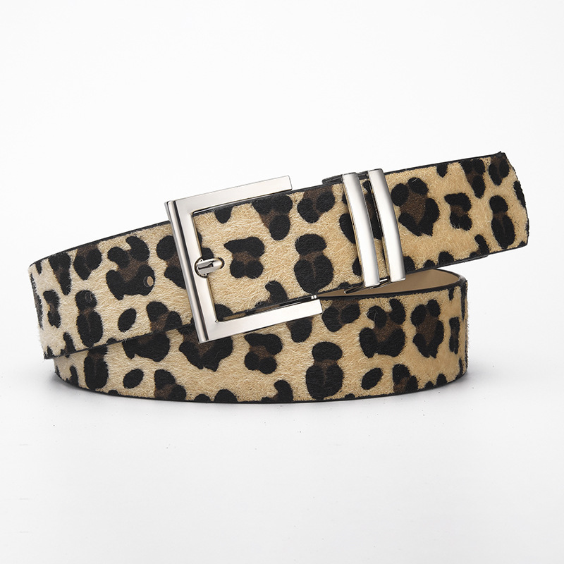 Cinturón Ancho con Estampado de Leopardo de Piel Sintética con Hebilla de Aguja para Jeans image 9