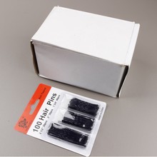 U型夹吸塑泡壳包装100pcs/卡丸子头多尺寸别针插针盘发夹厂家批发