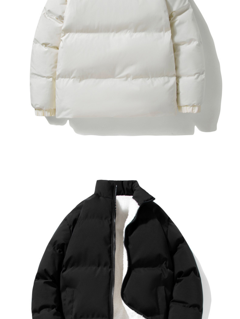 Herrenbekleidung Baumwolljacke Modemarke Winter Baumwolljacke einfarbig Paar-Outfit coole Baumwolljacke_voghion.com