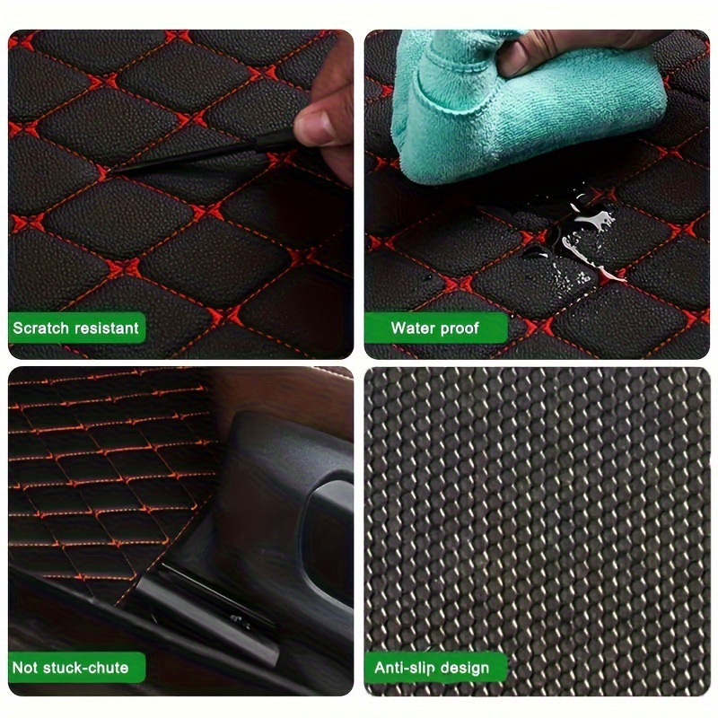 Universal Car Floor Mats 4-Piece Set, Anti-Dirt and Wear-Resistant Leather, Universal Car Mats for Amazon
