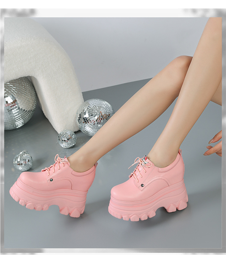 Giày nữ đế xuồng cao miệng sâu độn bên trong 12cm — Màu nâu chi tiết 7