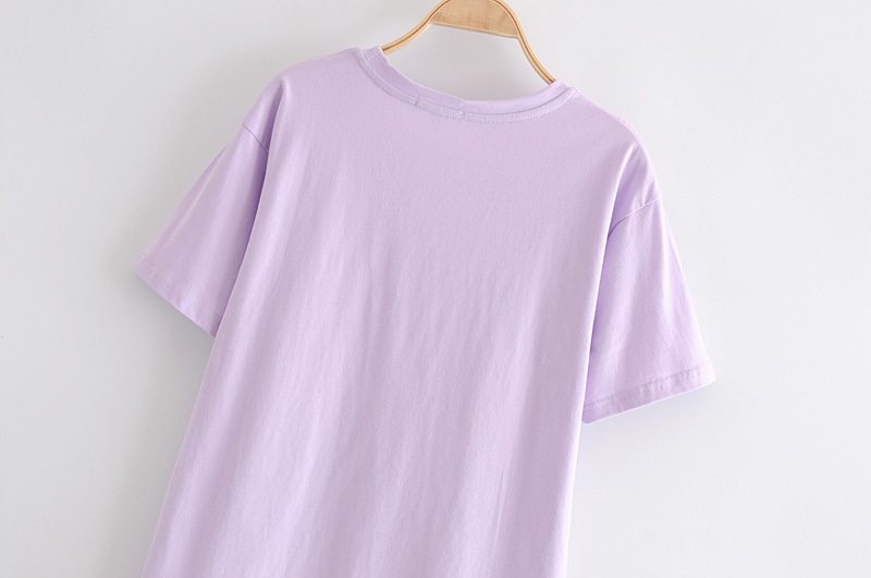 round neck short sleeve statue print T-shirt NSAM32411