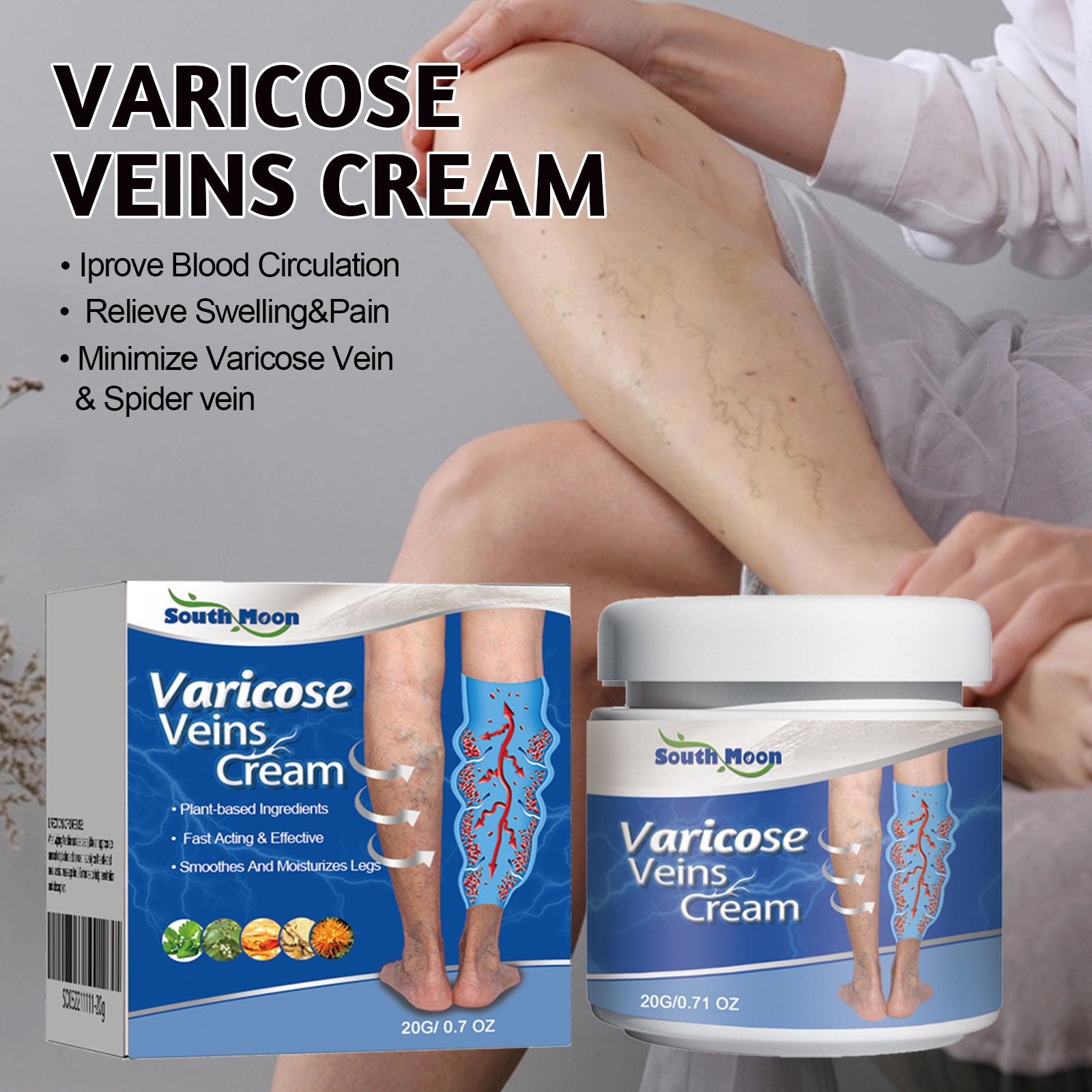 South Moon Leg Care Cream Comfortable and Moisturizing Daily Massage Care Cream for Leg Skin