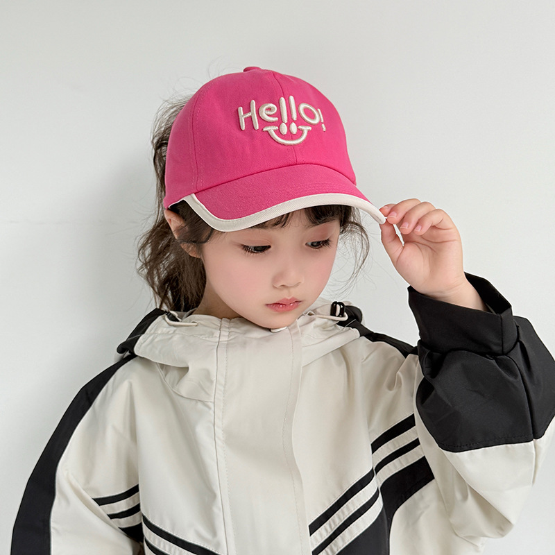 Sombreros para niños Primavera y otoño Sombrero de visera para niñas Gorras de béisbol para bebés coreanos Gorro para el sol para niñas de todo fósforo