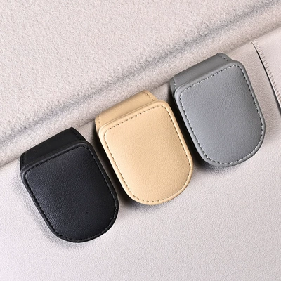 car multifunctional glasses clip leather: Car Glasses Clip/Bill Clip