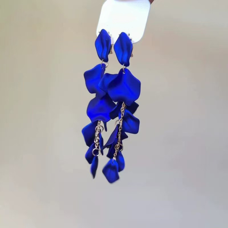 Pendientes de flores de color dopamina Pendientes dulces y frescos de primavera y verano Pendientes pequeños y elegantes de alta gama para mujer