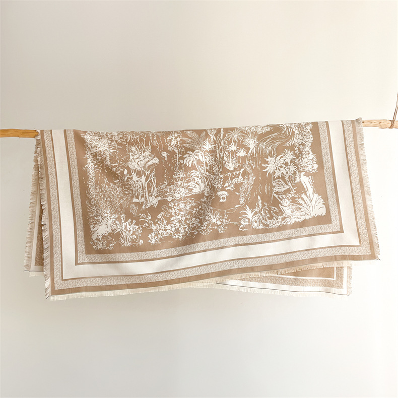 Écharpe en cachemire d'imitation chaude d'hiver avec pompons, écharpe carrée douce, confortable, épaisse et de grande taille, châle_voghion.com