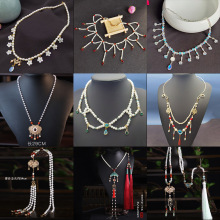 星饰  古风汉服简约国风明制发饰百搭气质手工长流苏背云璎珞项链