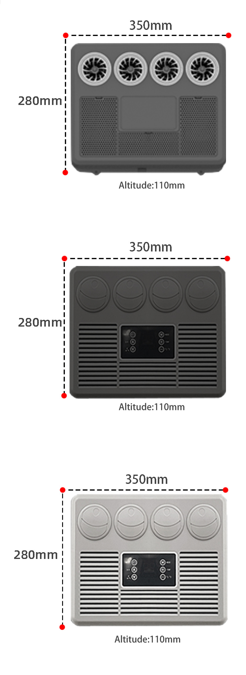Kaimitu Rv-Specific Parking Air Conditioner 24V Light Truck 12V Inverter Vehicle-Mounted Refrigeration Unit for Trucks