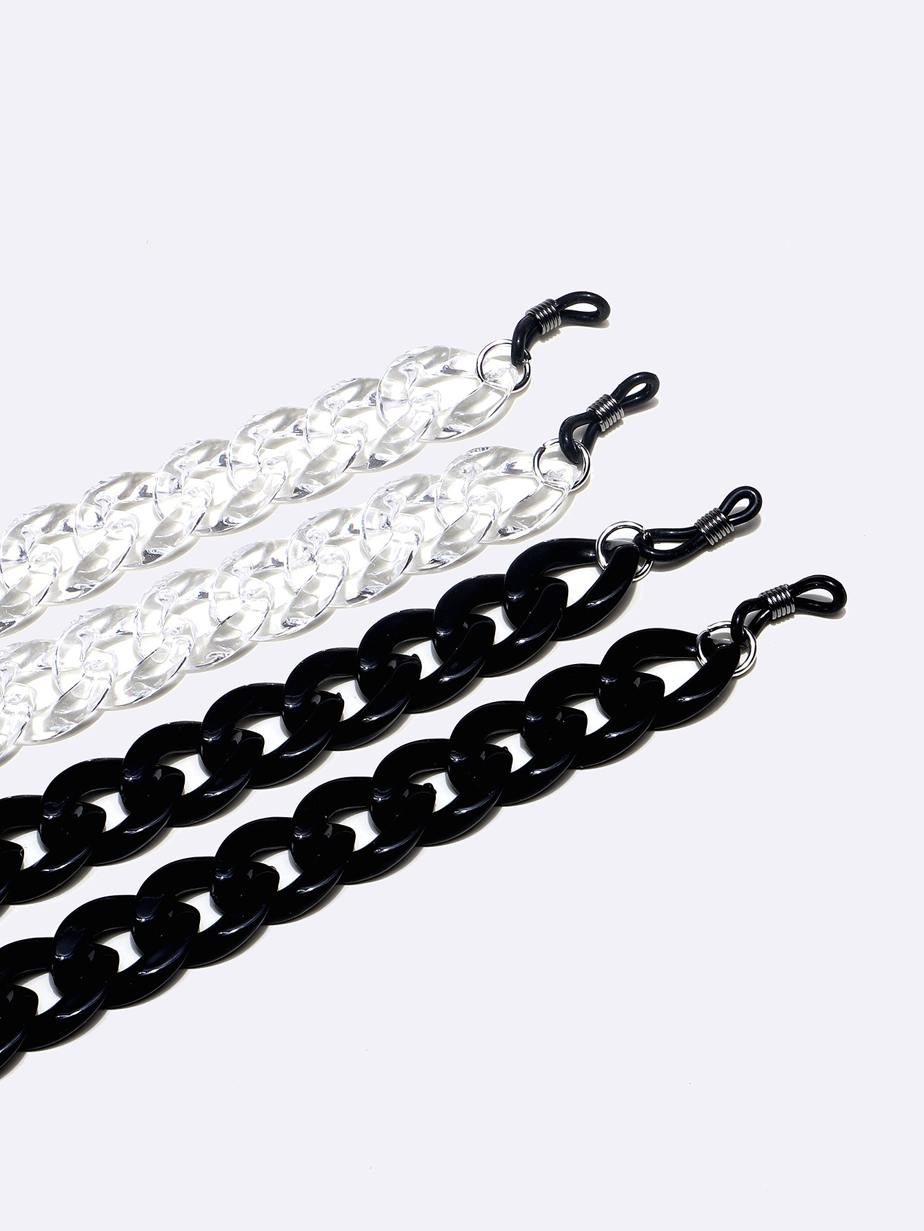 Simple Fashion 2 Piece Acrylic Black Transparent Glasses Chain Wholesale Nihaojewelry display picture 2