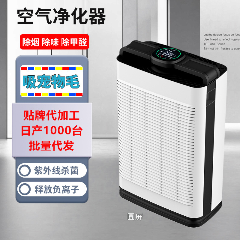 Household Air Purifier Removes Hair, Second-Hand Smoke, Odors, and Bacteria; Pet Filter Suitable for Game Rooms and Private Rooms