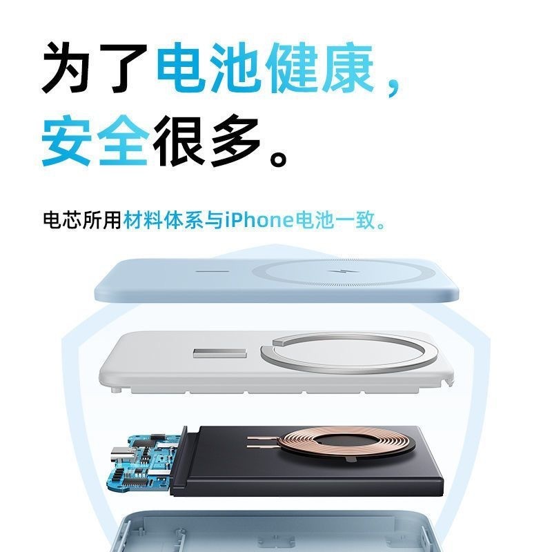 ANKER安克A1614MagGoマグネット無線充電宝magsafe無線マグネット超薄型小型携帯|undefined