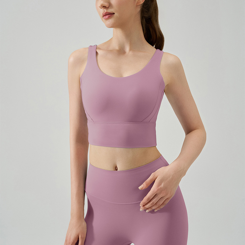 Una pieza de ropa interior deportiva mujer fija cojín de pecho antichoque chaleco de poliestireno de poliestireno profesional para correr sujetador de fitness nuevo