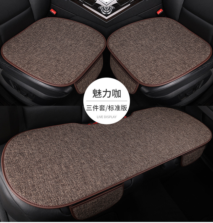 2026 Factory Direct Sales New Model All-Season Linen Cotton Car Seat Cushion Universal Car Seat Cover