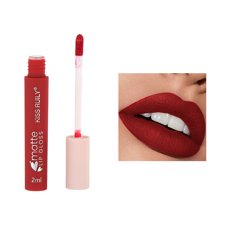 Cross-border Makeup 12-piece matte non-stick cup lip gloss set, European and American style liquid lipstick velvet waterproof lip gloss for export undefined