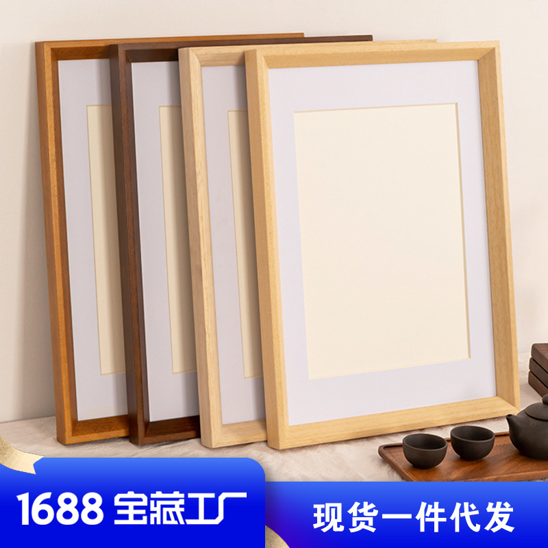 Solid Wood large picture frame blank calligraphy photo frame hand-painted works mounted frame to make any size picture frame hanging wall