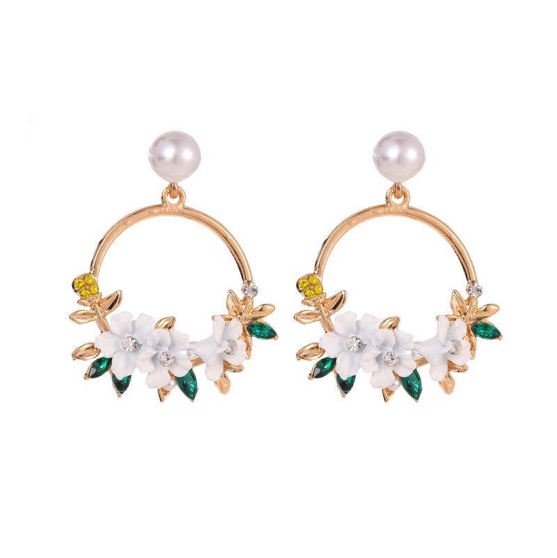  Pendientes de flores con perlas de cerámica suave - Estilo coreano Ins, mismo estilo que celebridades en línea, dulces - Producto estrella para mujer en AliExpress image 15