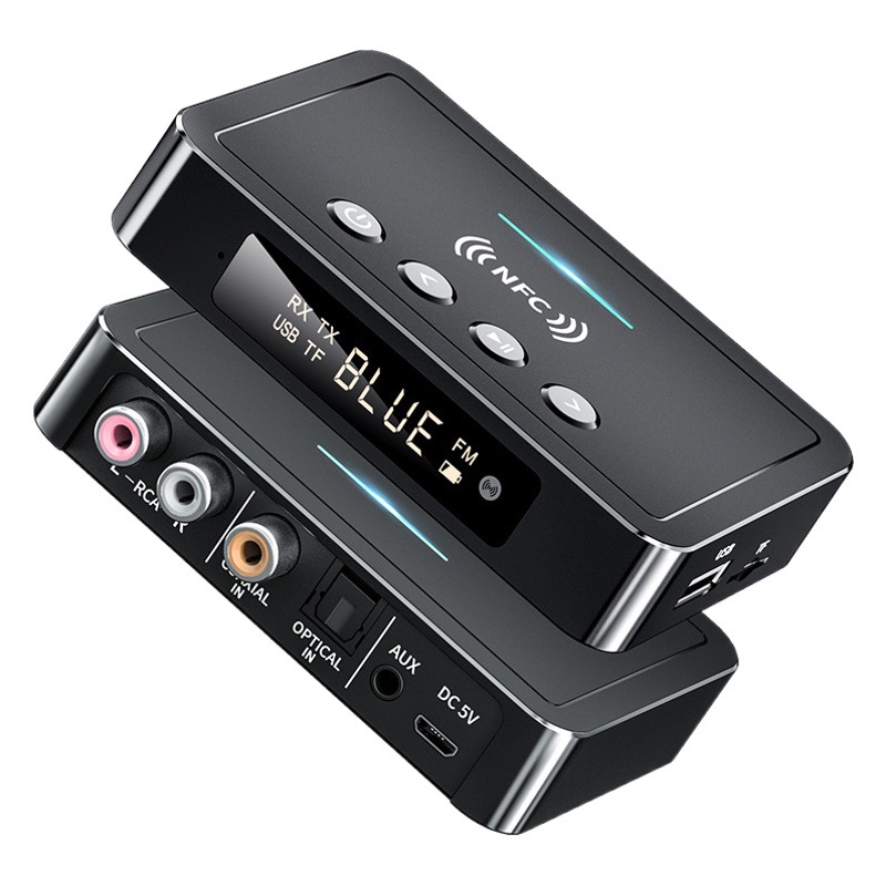 2022 nuevo receptor Bluetooth NFC 5,0 transmisor Bluetooth FM tres en uno adaptador Bluetooth ordenador Universal
