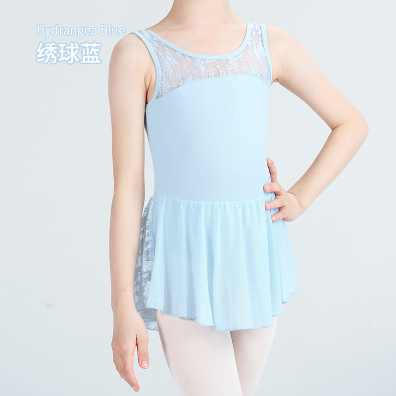 Ropa de baile para niños Primavera Nueva falda de baile Chaleco de hombro ancho para niñas Ropa de práctica Ropa de entrenamiento de base de baile chino