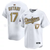 Трансграничная бейсбольная форма MLB Dodgers Dodgers17 # Охтани 5 # Золотая майка Freeman2025