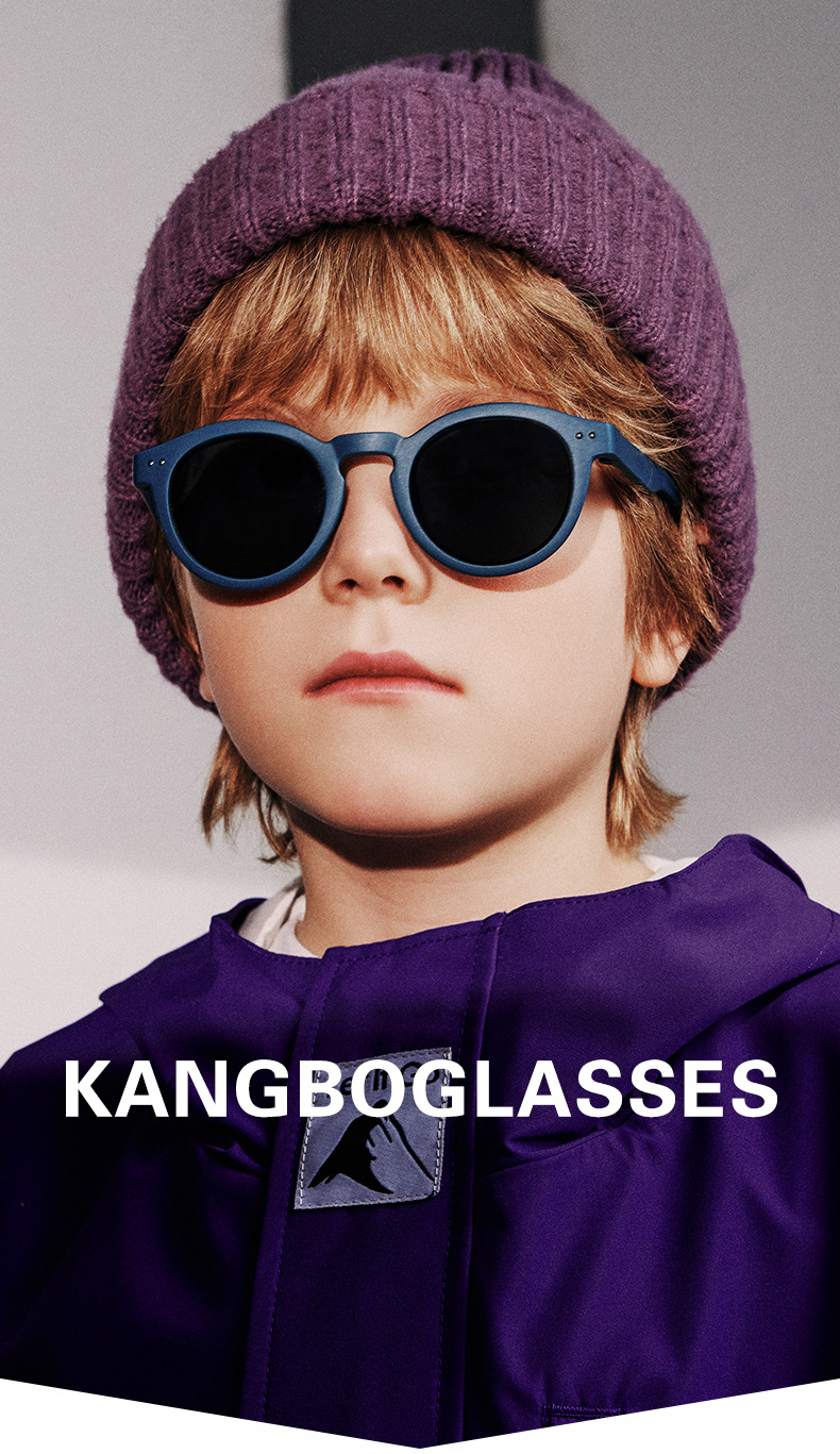 Lässig Farbblock Tak Ovaler Rahmen Vollbild Kinder Sonnenbrille display picture 1