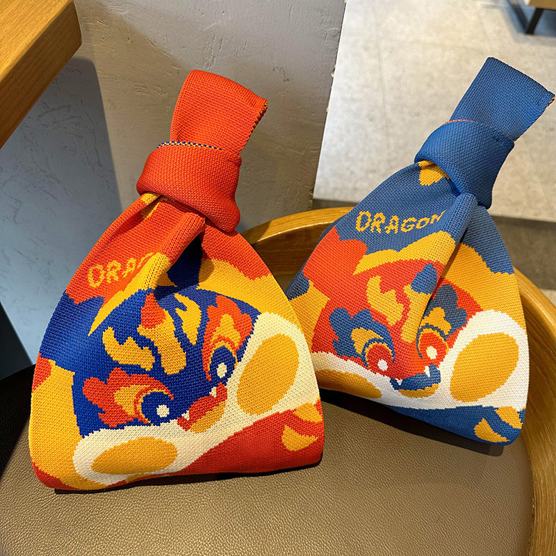 2024 Año del dragón rojo festivo bolsa de dulces creativo Nuevo Año Nuevo empresa Reunión Anual caja de regalo bolsa de regalo