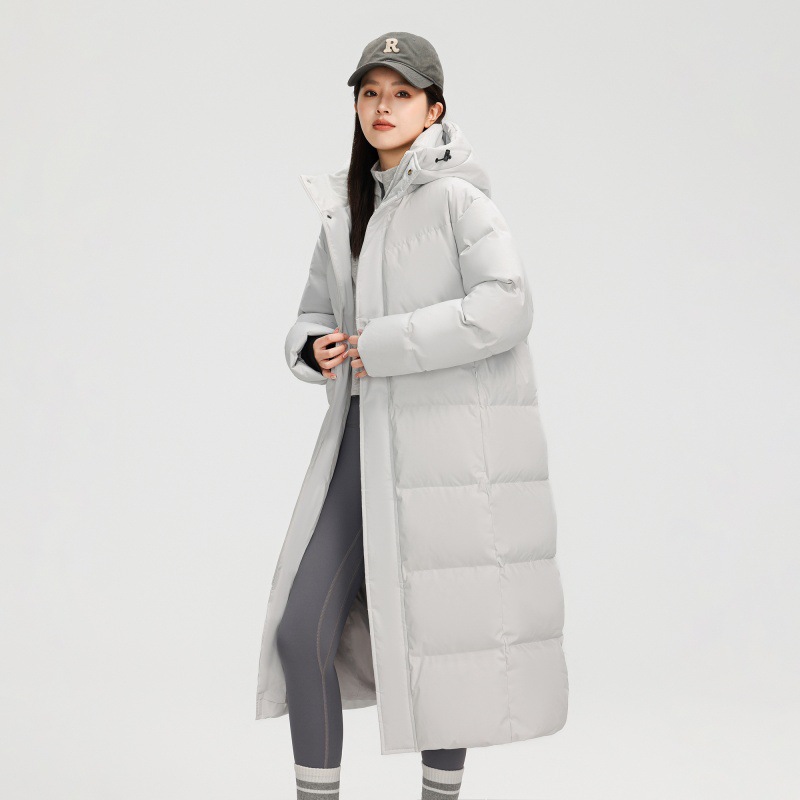 Nuevo otoño y invierno pareja transfronteriza hombre y mujer super largo hasta el tobillo chaqueta de pluma para hombres y mujeres suelta abrigo cálido casual