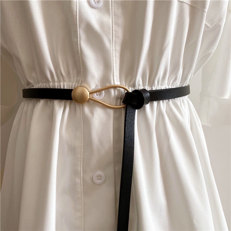 Geknoteter Gürtel Für Damen Aus Leder Als Dekoratives Accessoire_voghion.com