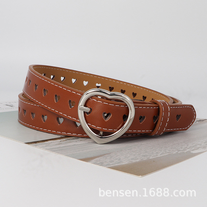 Cinturón con Hebilla de Corazón para Mujer de Aleación Calado para Jeans image 9