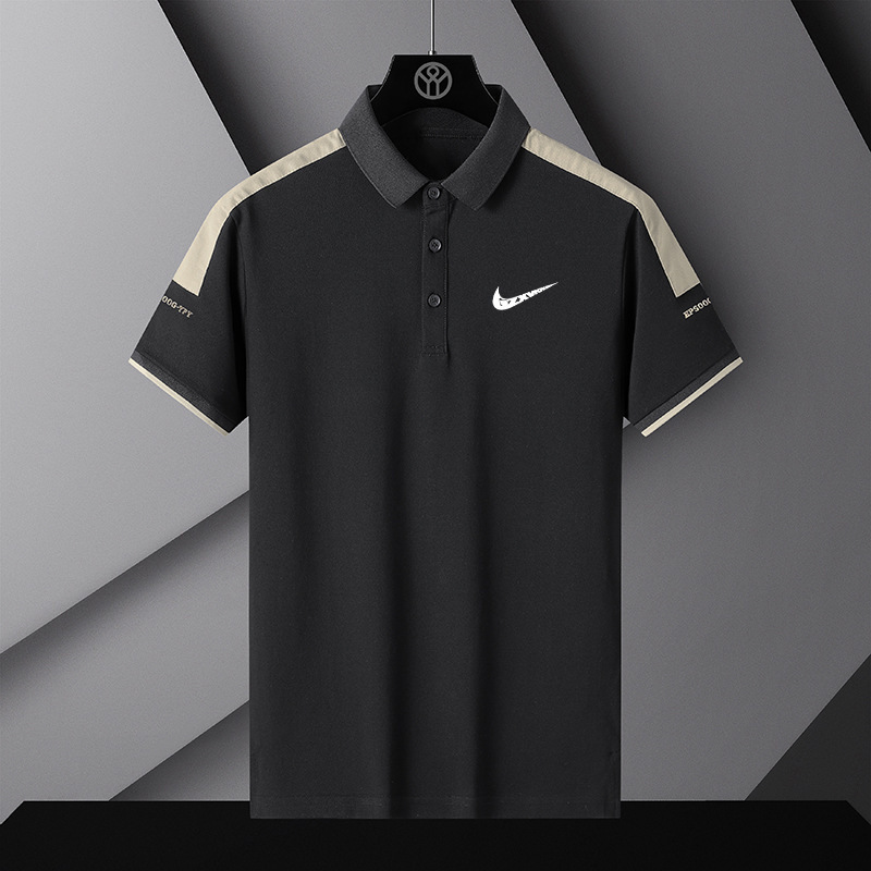 2024 Summer Contrast Polo Shirt Men's New Fashion Stitching Lar Short-sleeved Top Men's Fashionable Collar Men's 2024 Summer Contrast Polo Shirt Men's New Fashion Stitching Lar Short-sleeved Top Men's Fashionable Collar Men's