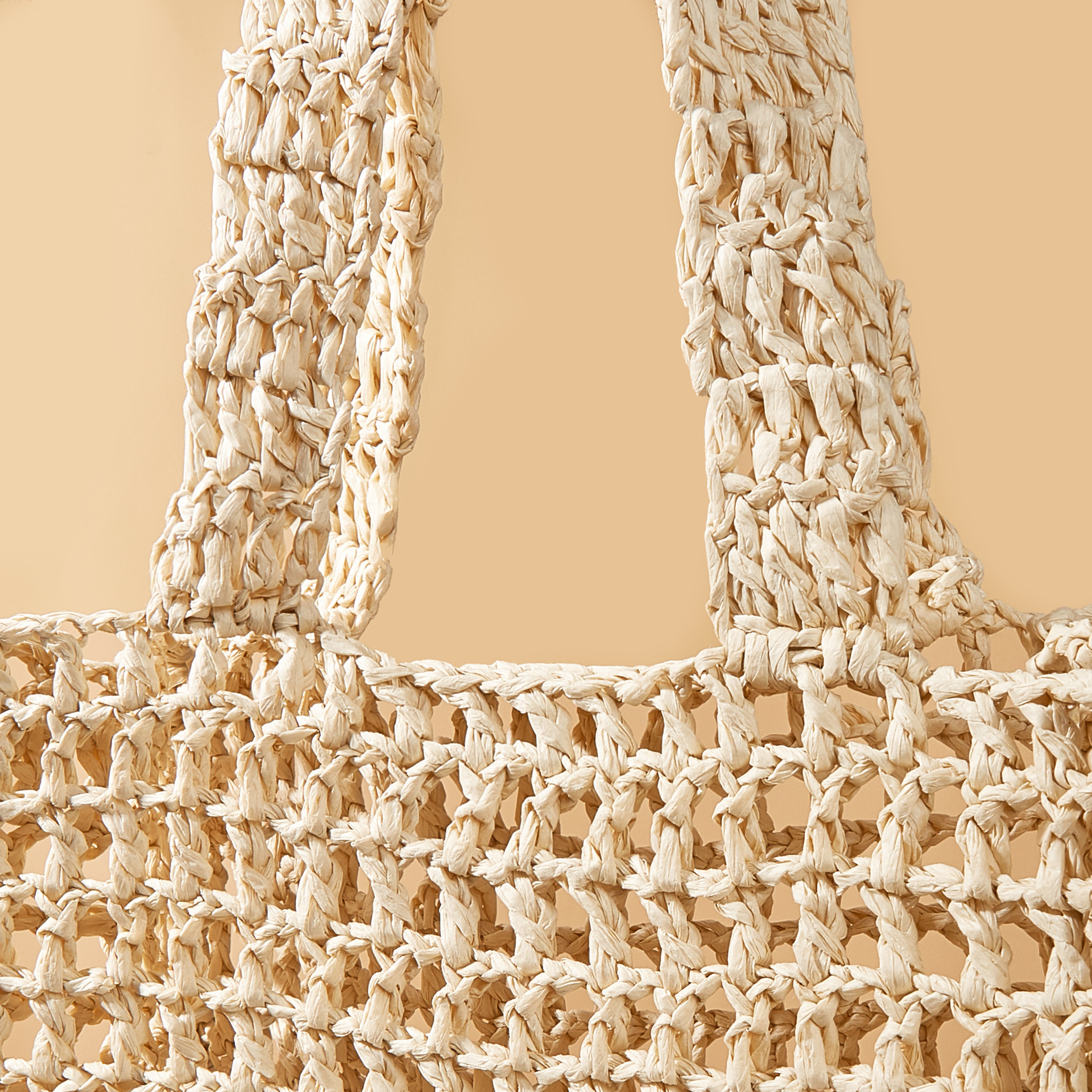 Women's Medium Straw Solid Color Streetwear Weave Square Straw Bag display picture 3