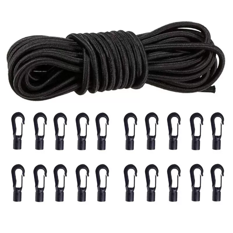 厂家货源皮划艇弹力绳挂钩   橡皮艇配件  冲锋舟5米固定弹力绳勾