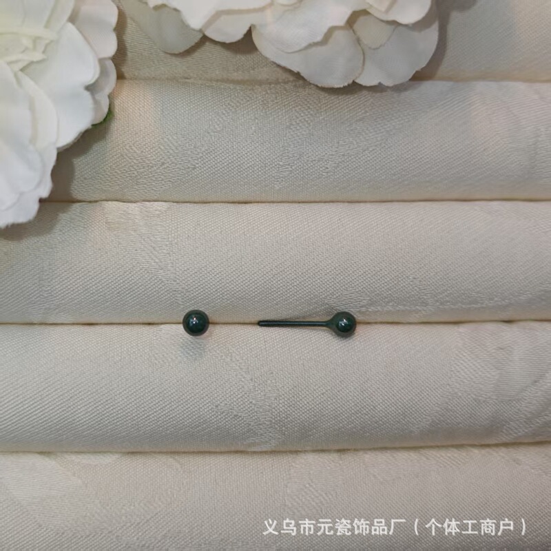 新型陶瓷4mm圆头耳钉简约时尚个性百搭养耳洞免摘陶瓷耳钉饰品|undefined