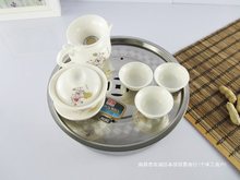 圆形加厚不锈钢茶池/茶盘/功夫茶盘/不锈钢茶盘【多款规格】跨境