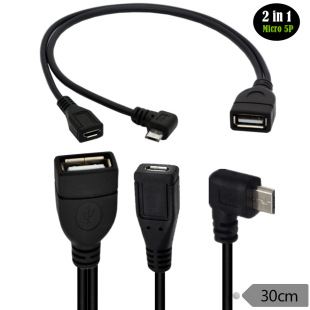 Micro USB OTG Host����������ӹ��,Mciro�� 90&deg;���^+Microĸ