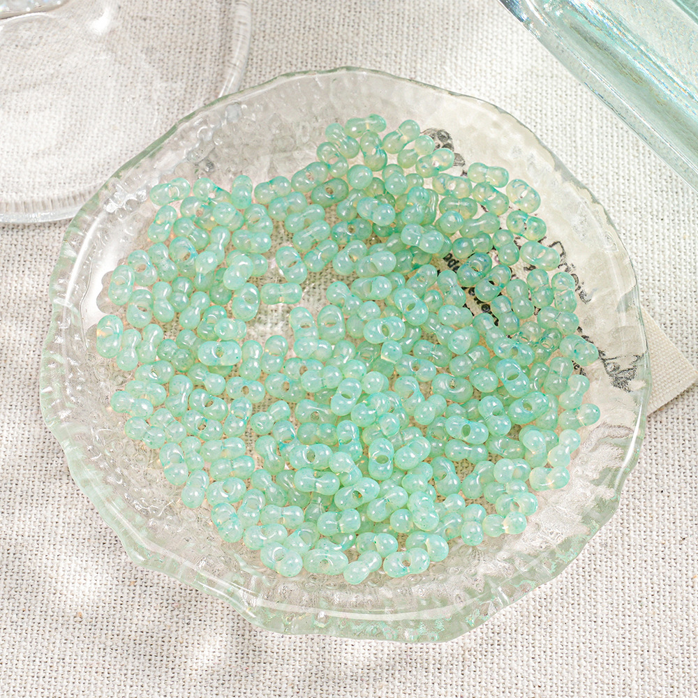 【400 piezas 2 botellas】Cuentas Xiaozi, cuentas sueltas, cuentas para pulseras, material para cuentas, cuentas espaciadoras de 3 mm, accesorios para cadena de teléfono DIY