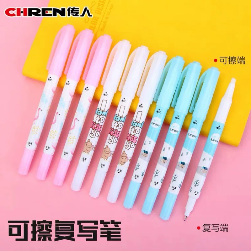 传人 3583 Elimination Pen Writing Pen Pen Elementary Student Steel Write Writing, Reconstruction, Revised Revised Revised Double Head Two -in -one