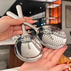 ステンレス製の短柄大頭スープスプーン、家庭用深めの小麦粉スプーン、ヌードルスプーン、ホテルの高級サービングスプーン