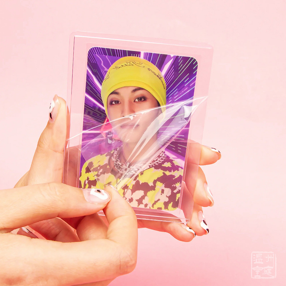 B8 recubierto PVC duro tarjeta caso Gu Ka ES Polaroid pld3 pulgadas 4 pulgadas 6 pulgadas pequeña tarjeta transparente almacenamiento caja de goma dura