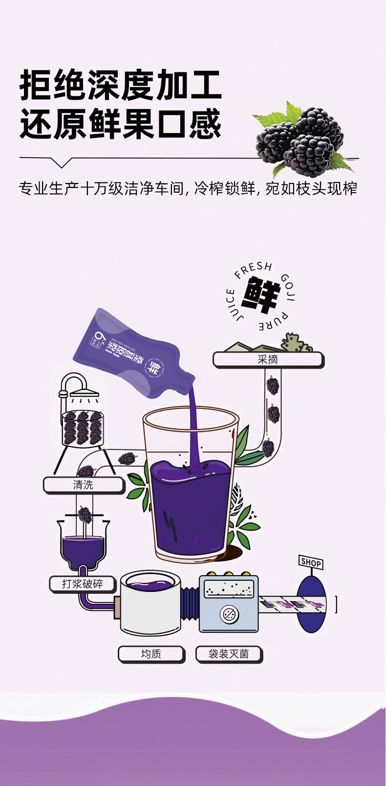 Mulberry Juice Concentrate Sang Shen Zhi Daily Drink 300ml Boxed No Added Water quality and texture