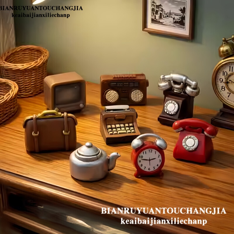 Retro Home Appliance Small Ornaments, Dollhouse Creative Decorations, Tv Radio Alarm Clock Small Accessories Wholesale