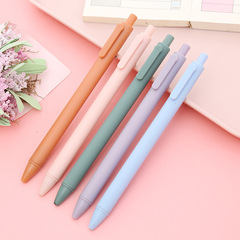 Macaron Push Button Neutral Pen Creative Morandi Color Pressurized Water Pen Office Stationery Bouncing Sign Pen Wholesale
