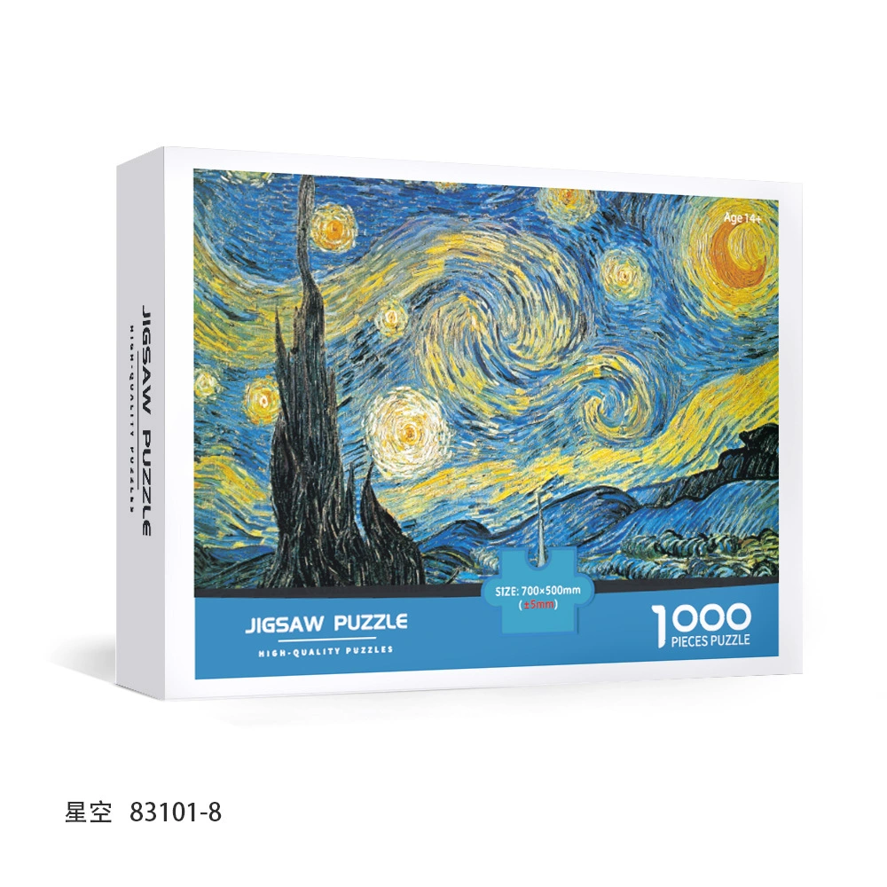 White card paper 1000 pieces 70*50CM adult puzzle manufacturer source challenge