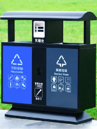 Customized Outdoor Trash Cans, Municipal Sanitation, Park Community Garbage Sorting, Galvanized Peel Boxes, Cross-Border