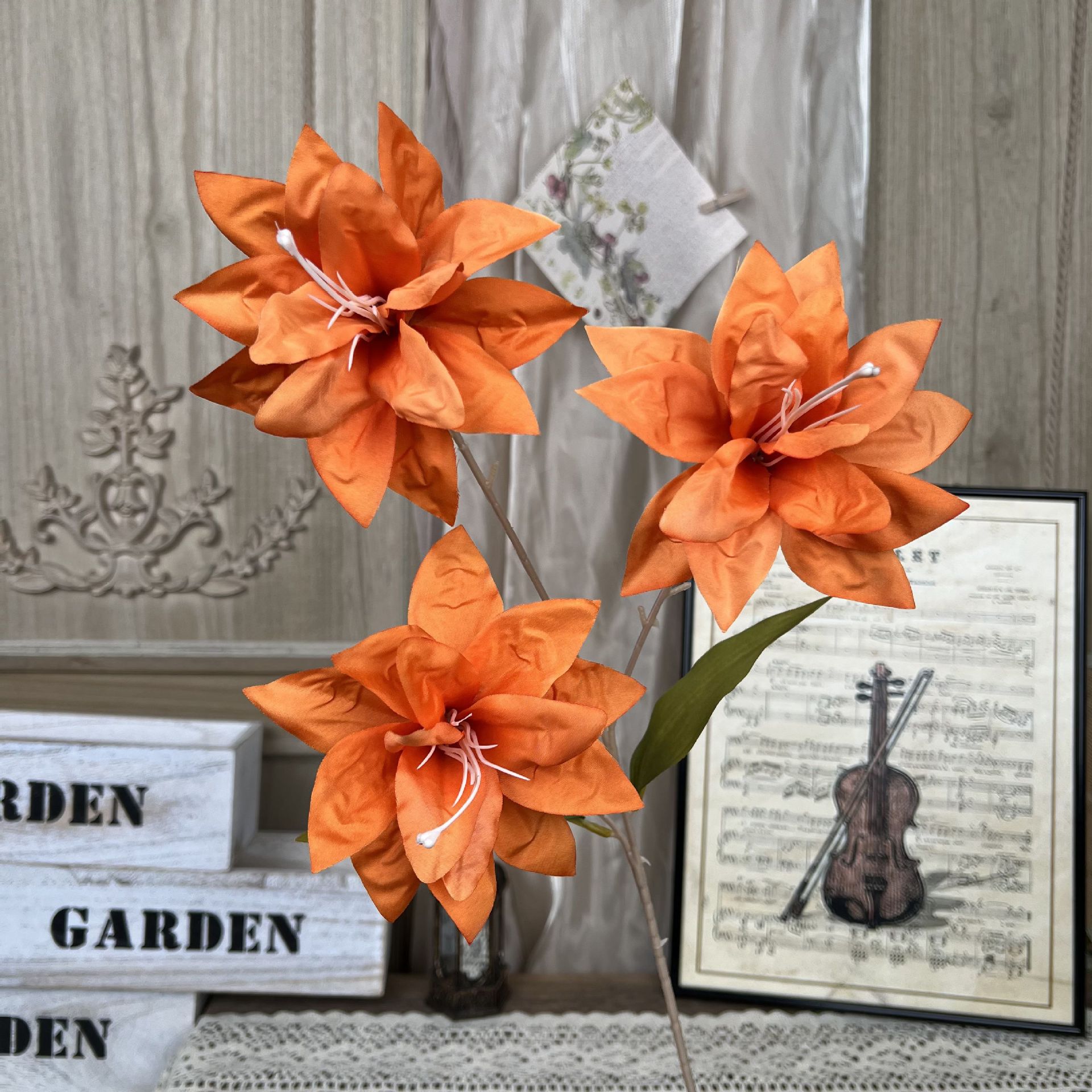 Y-3 머리 작은 백합-오렌지