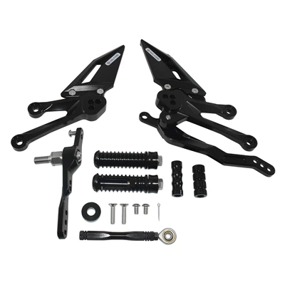 Applicable to Yamaha YZF R7 21-24 Modified Elevated Foot Adjustable Foot Back Assembly (Motorcycle pedals) - black